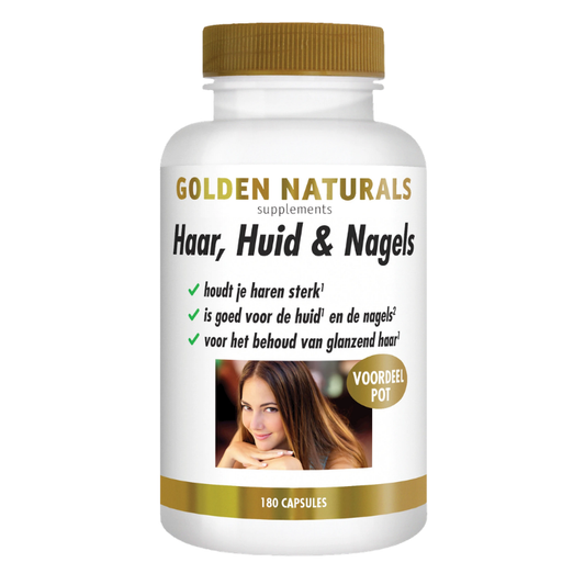 Golden Naturals Haar, Huid & Nagels (60 -120-180 vega. caps.)