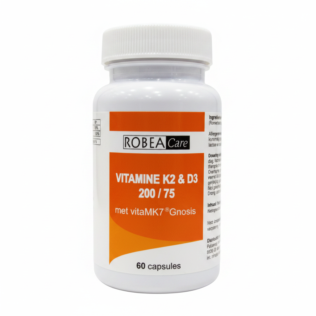 RobeaCare Vitamine K2 200 mcg & D3 75 mcg (60 vegan. caps.)