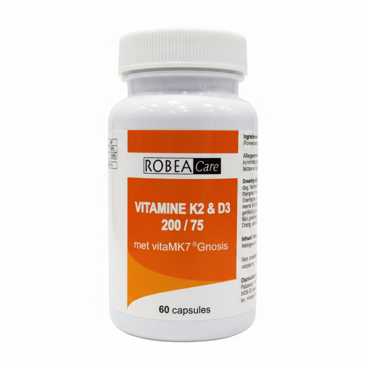 RobeaCare Vitamine K2 200 mcg & D3 75 mcg (60 vegan. caps.)