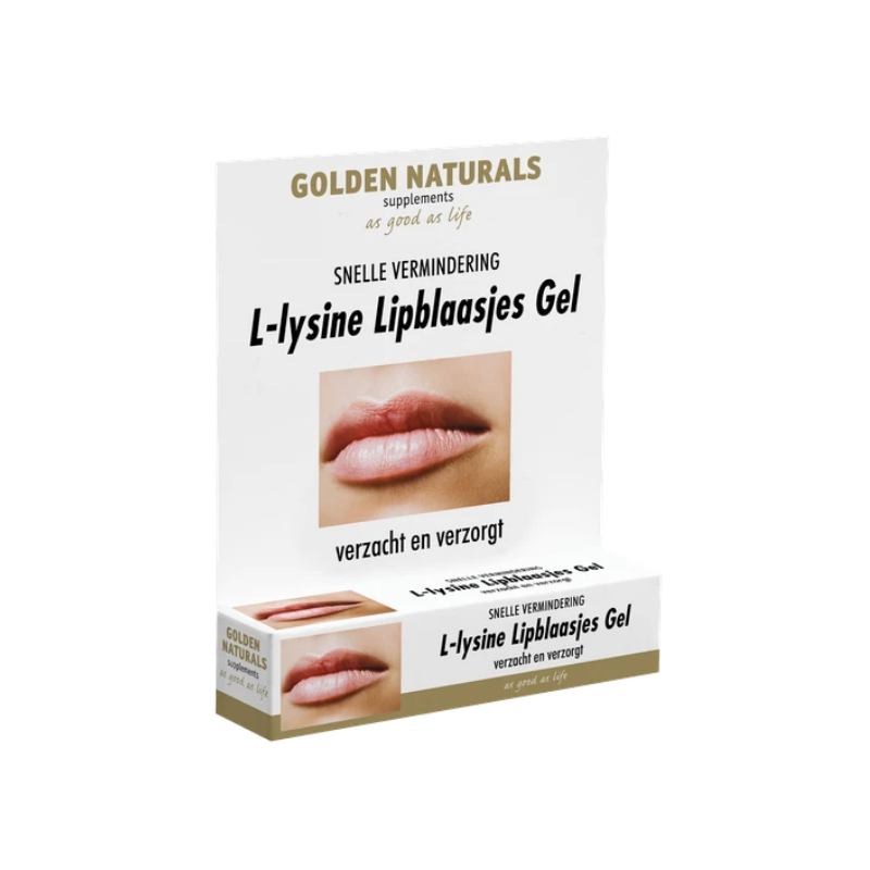 Golden Naturals L-Lysine Lipblaasjes Gel (15ml.)