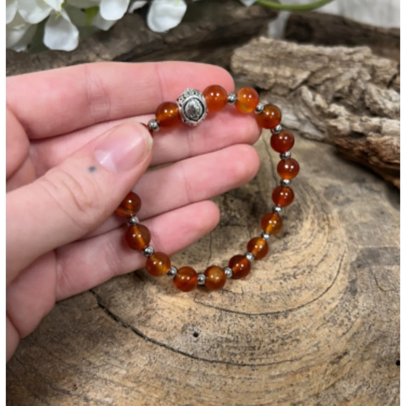 Carneool sterrenbeeld armband - Maagd,