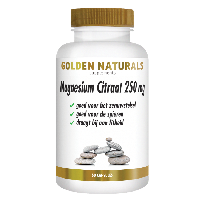 Golden Naturals Magnesium Citraat 250 mg (60 - 180 vega. caps)