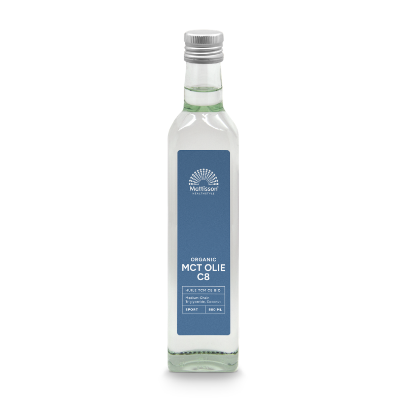 Mattisson  MCT Olie C8 – Puur kokosnoot – 99% Caprylzuur – Vegan – Keto (250 ml.)