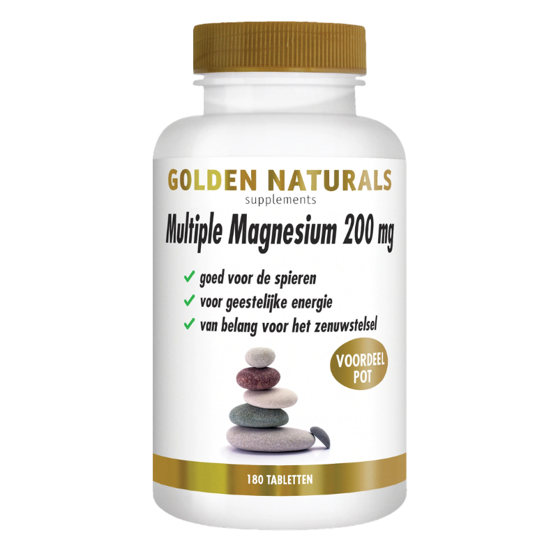 Golden Naturals Multiple Magnesium 200mg (60 - 180 vega. tabl)