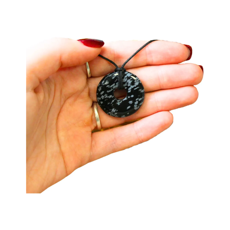 Obsidiaan donut  hanger