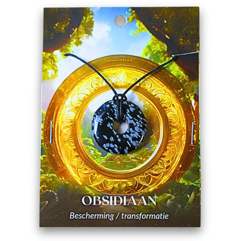 Obsidiaan donut  hanger