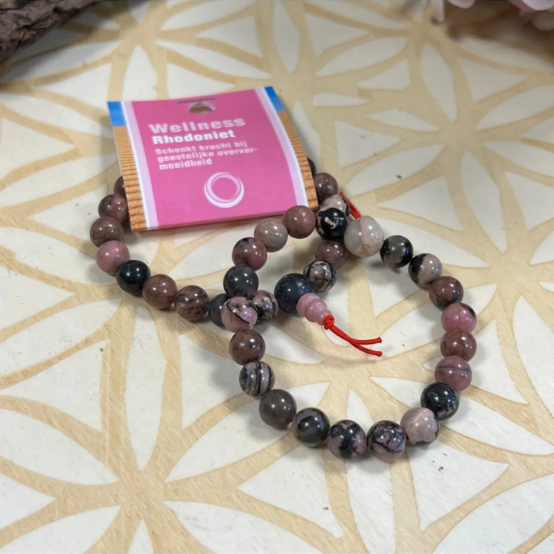 Rhodoniet powerbead armband