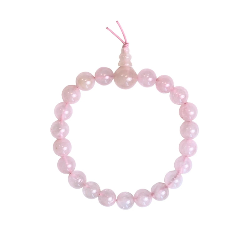 Rozenkwarts powerbead armband