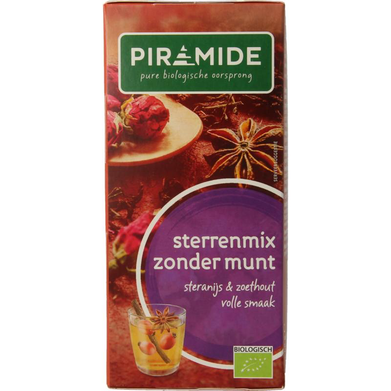 Piramide Sterrenmix zonder munt thee (20 theezakjes)
