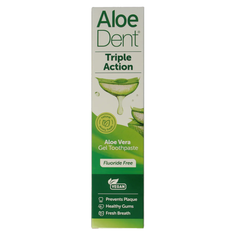 Optima Tandpasta aloe vera triple action fluor free (100 ml.)